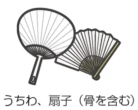 うちわ、扇子（骨を含む）